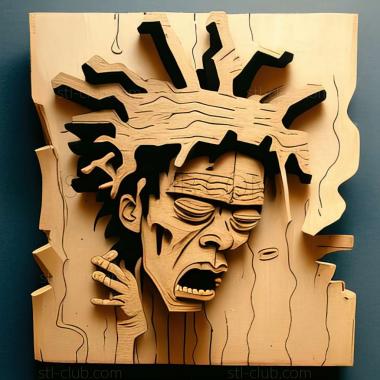 3D мадэль Жан-Мишель Баския, американский художник (STL)